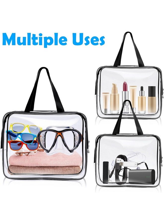 QXORE Clear Toiletry Bags, Large Storage Makeup Bags Waterproof Transparent Cosmetic Bags for Travel (2PACK) - Image 3