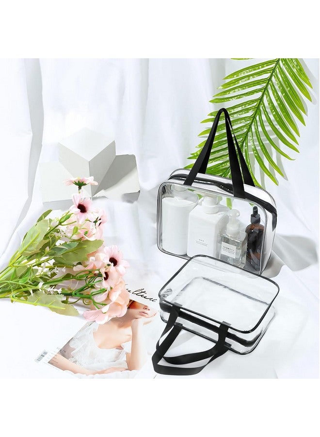 QXORE Clear Toiletry Bags, Large Storage Makeup Bags Waterproof Transparent Cosmetic Bags for Travel (2PACK) - Image 4