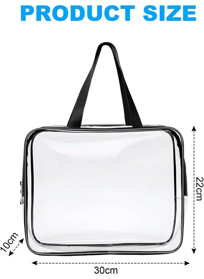 QXORE Clear Toiletry Bags, Large Storage Makeup Bags Waterproof Transparent Cosmetic Bags for Travel (2PACK) - Image 2