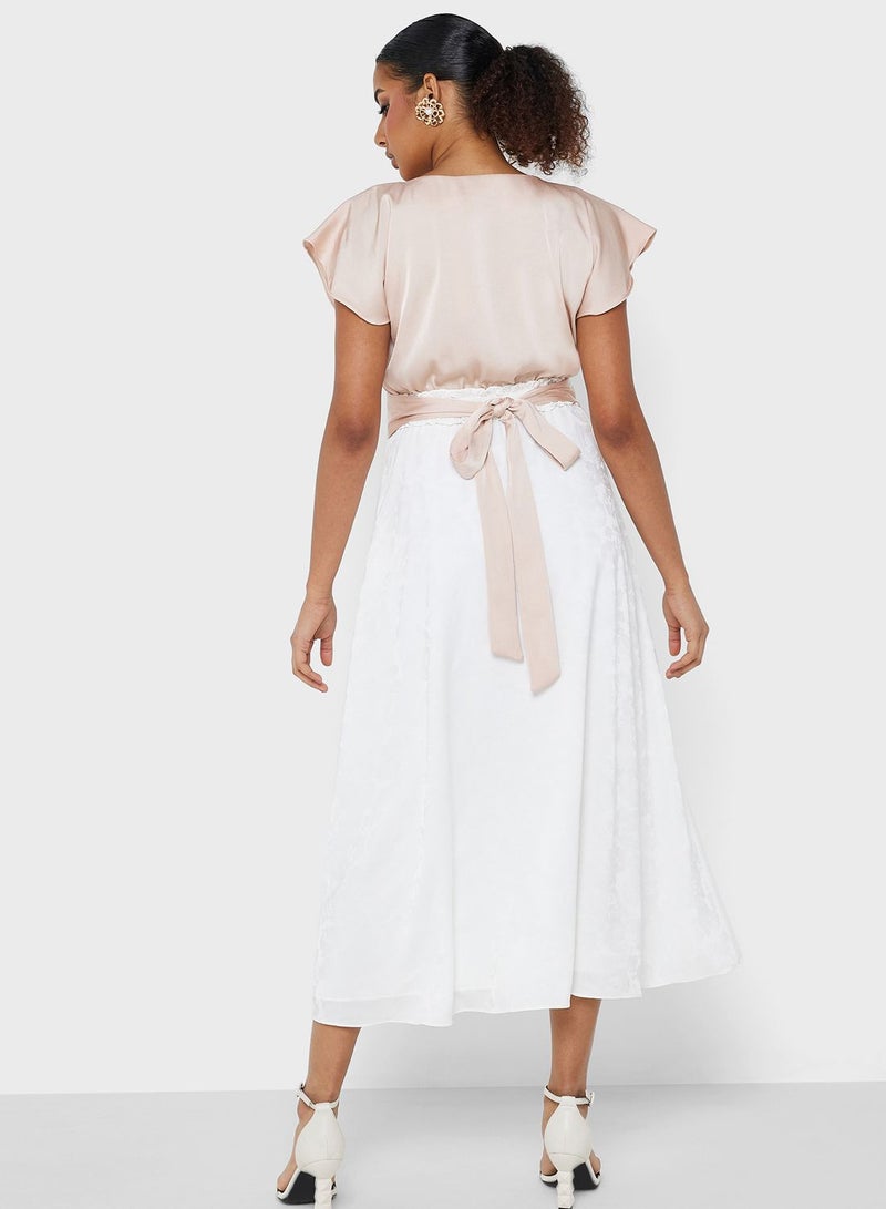 Montania Satin Bodice Midi Dress  - Image 2
