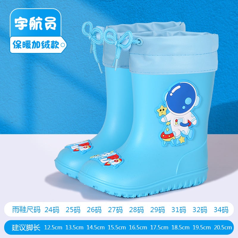 Children'S Rain Boots Boys And Girls Baby Non-Slip Rain Boots Kindergarten Waterproof Rubber Shoes For Primary School Children And Girls Water Shoes - Image 1