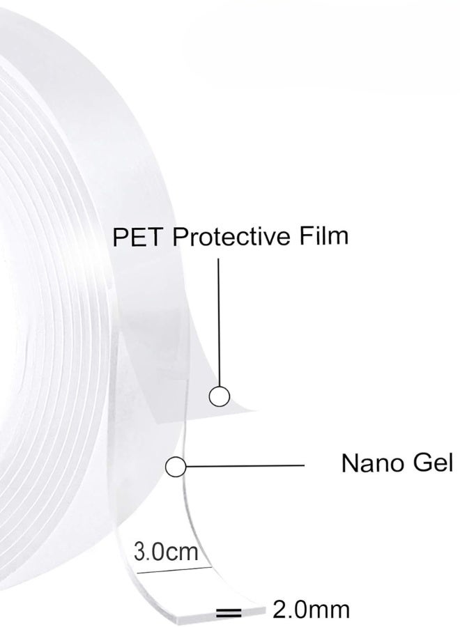 Generic Clear Nano Double-Sided Adhesive Tape — Heavy Duty, Washable & Reusable, Strong Mounting Gel Tape for Home, Office & Car, Multi-Purpose  - Image 2