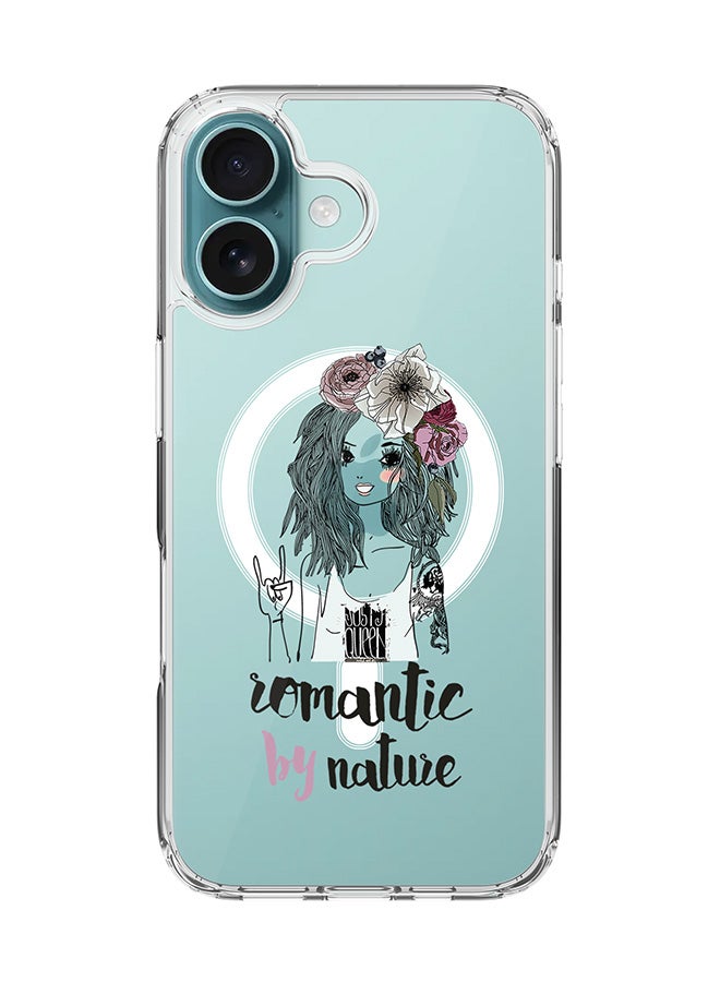 Stylizedd For iPhone 16 Case [Compatible with MagSafe] Slim Magnetic cover Clear Phone Case - Romantic by Nature - Image 1