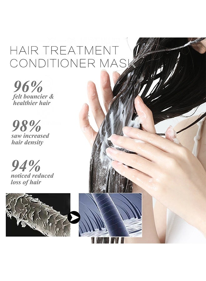 EELHOE Hair mask -Softens  Hair and Smooths Frizzy, With Collagen, Biotin, Argan Oil - Helps Repair Hair And Reduce Damage From Heat, Sun, Coloring - Moisturizing Keratin Hair Mask For Split Ends, Hair Loss And Breakage - Image 4