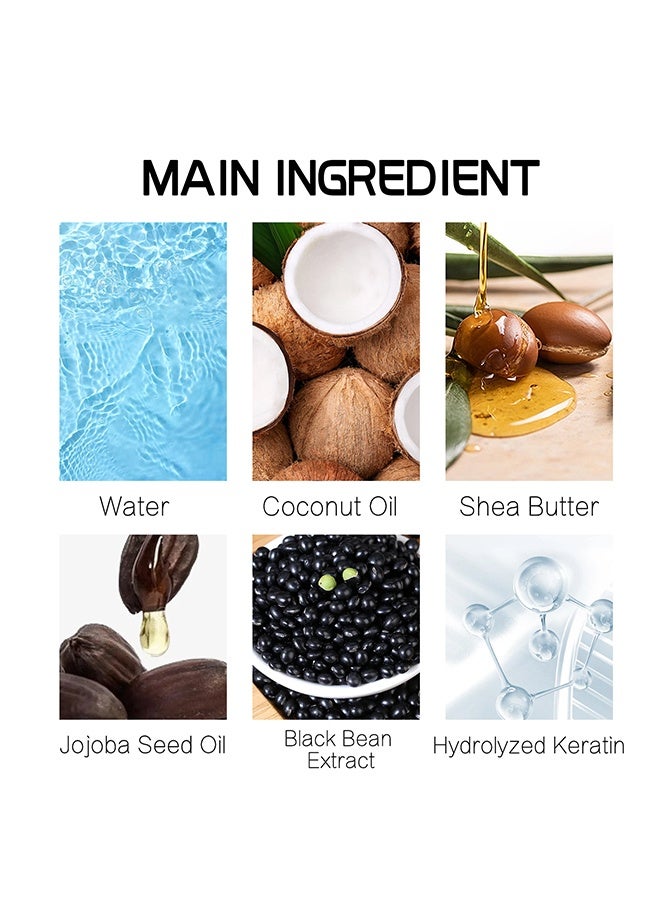 EELHOE Hair mask -Softens  Hair and Smooths Frizzy, With Collagen, Biotin, Argan Oil - Helps Repair Hair And Reduce Damage From Heat, Sun, Coloring - Moisturizing Keratin Hair Mask For Split Ends, Hair Loss And Breakage - Image 3