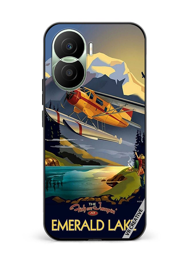 VR CREATIVE Protective Case Cover For Honor Play7T Pro Emerald Lake Design Multicolour - Image 1