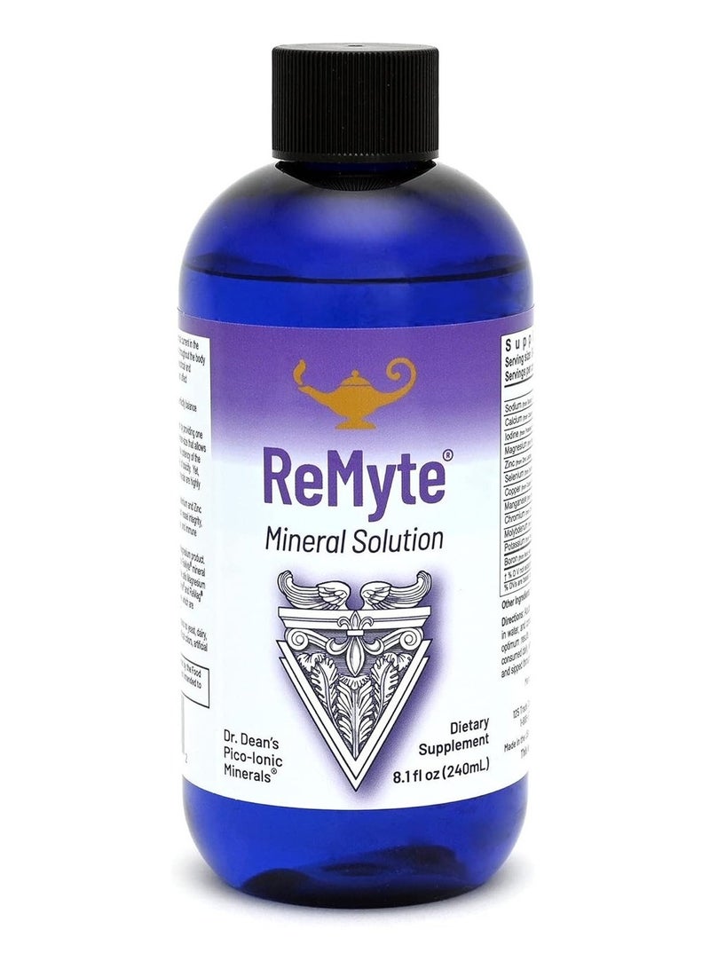 RnA ReSet Remyte Mineral Solution, Liquid Multi Mineral, Electrolyte Solution, 12 Minerals Including Iodine, Selenium, Zinc, Magnesium, Boron, 8Oz - Image 1