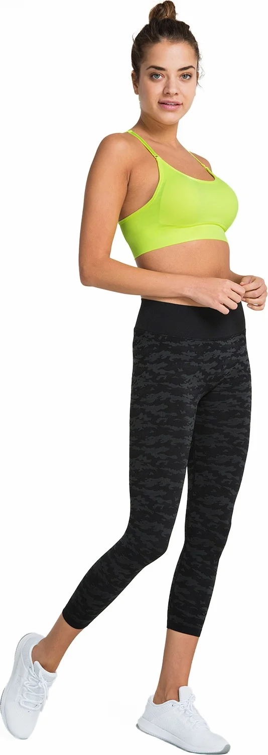 Jerf Bluff Adjustable Strap Covered Sports Bra Neon Yellow