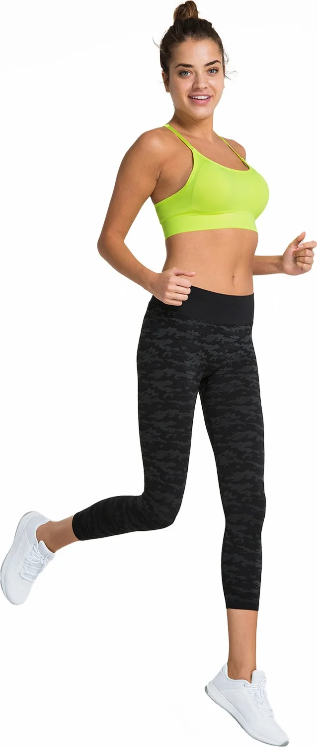 Jerf Bluff Adjustable Strap Covered Sports Bra Neon Yellow