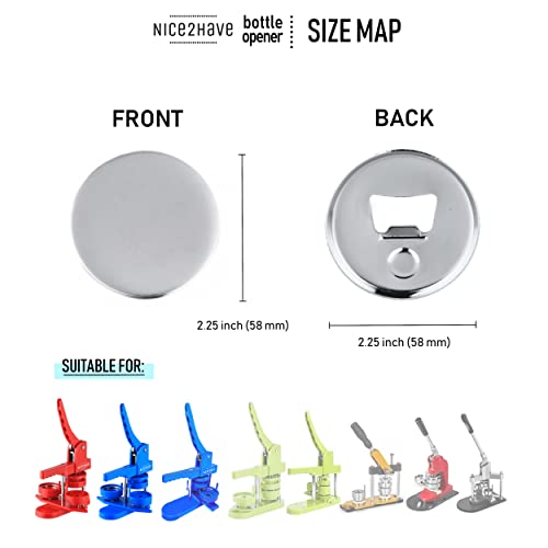 Nice2Have 25 Sets of Bottle Opener Buttons 2.25 inch (58mm) - Button Maker Supplies for Button Maker Machine - Image 4