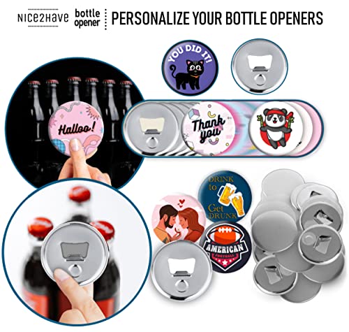 Nice2Have 25 Sets of Bottle Opener Buttons 2.25 inch (58mm) - Button Maker Supplies for Button Maker Machine - Image 2