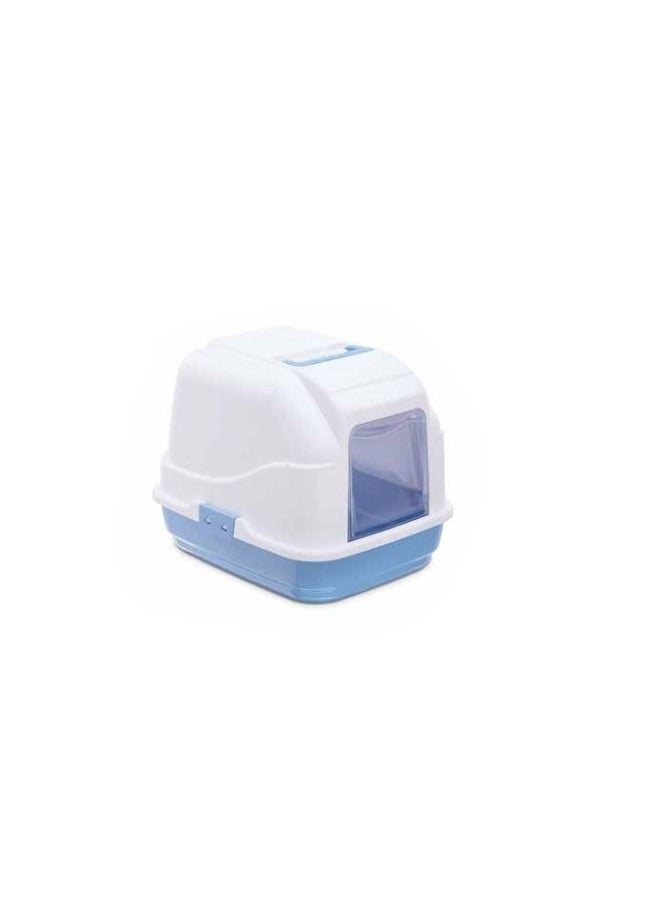 IMAC ITALY - Imac Premium Quality Hooded Cat Litter Box Blue 50 X 40 X 40cm - Image 1