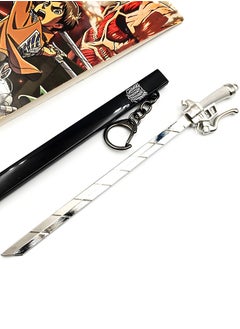 GROIC Attack on Titan Sword Samurai Keychain with Display Stand, Game Collection Party Supplies Gift Sword Toys Action Figures Metal Arts Collections Home Decoration  - Image 3