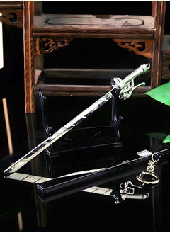 GROIC Attack on Titan Sword Samurai Keychain with Display Stand, Game Collection Party Supplies Gift Sword Toys Action Figures Metal Arts Collections Home Decoration  - Image 5