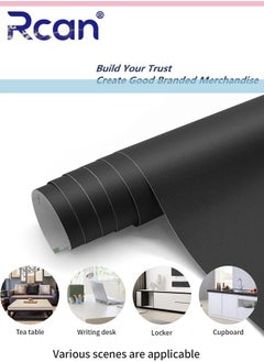Rcan Solid Color Self-Adhesive Wallpaper Film Sticker Peel and Stick Waterproof Wall Sticker Removable Shelf Liner Contact Paper Wall Decoration Vinyl Roll for Wall Kitchen Furniture 23.6*393.7 In  - Image 4