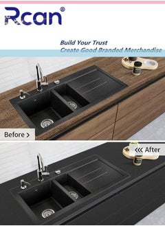 Rcan Solid Color Self-Adhesive Wallpaper Film Sticker Peel and Stick Waterproof Wall Sticker Removable Shelf Liner Contact Paper Wall Decoration Vinyl Roll for Wall Kitchen Furniture 23.6*393.7 In  - Image 5