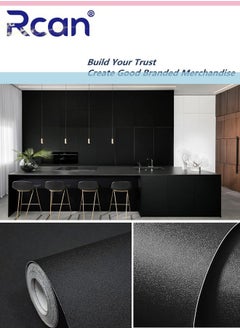 Rcan Solid Color Self-Adhesive Wallpaper Film Sticker Peel and Stick Waterproof Wall Sticker Removable Shelf Liner Contact Paper Wall Decoration Vinyl Roll for Wall Kitchen Furniture 23.6*393.7 In  - Image 2
