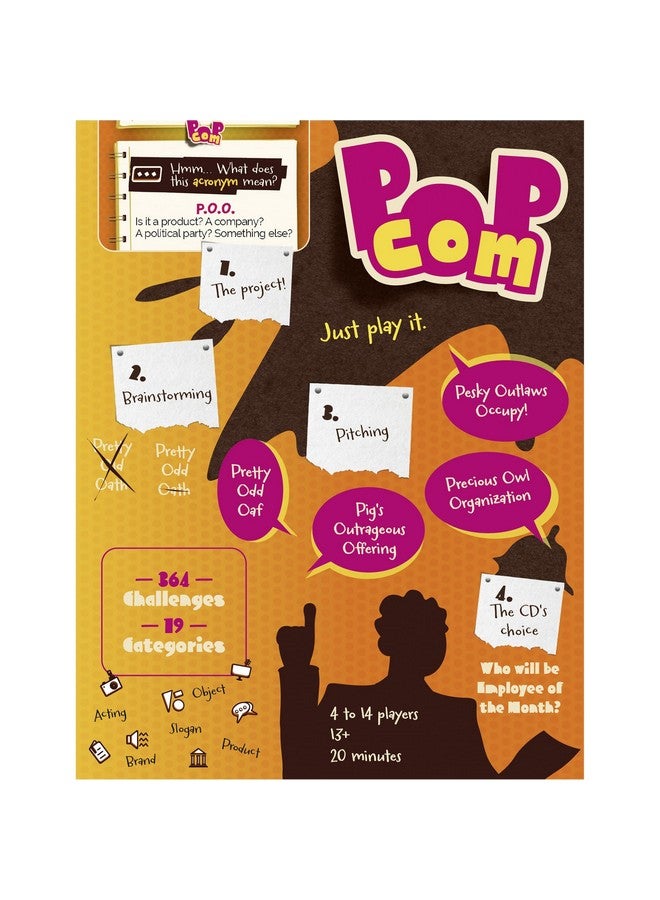 Ludonaute Pop Com - Hillarious Party Game, 364 Challenges to Become Advertising Champions, Offbeat Family Card Game, Ages 13+, 4-14 Players, 20 Min - Image 2
