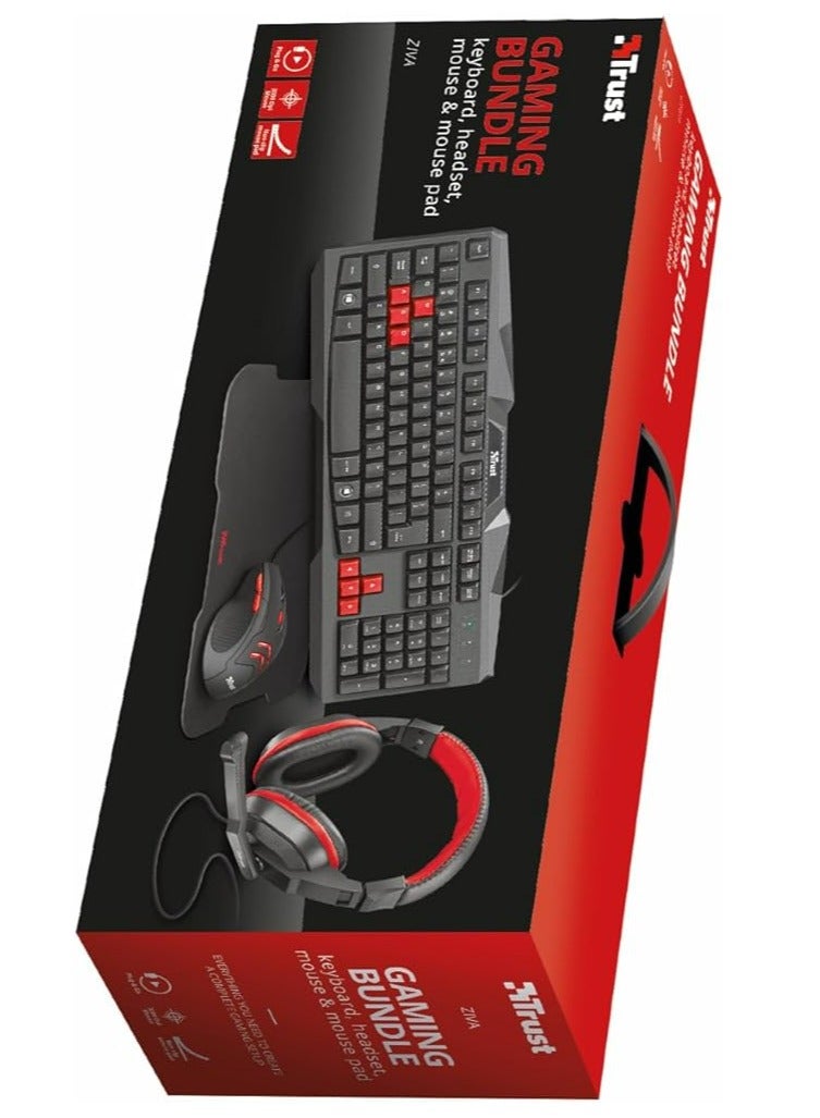Trust Ultimate Gaming Bundle - Trust Ziva Keyboard, Headset Mouse! - Image 1