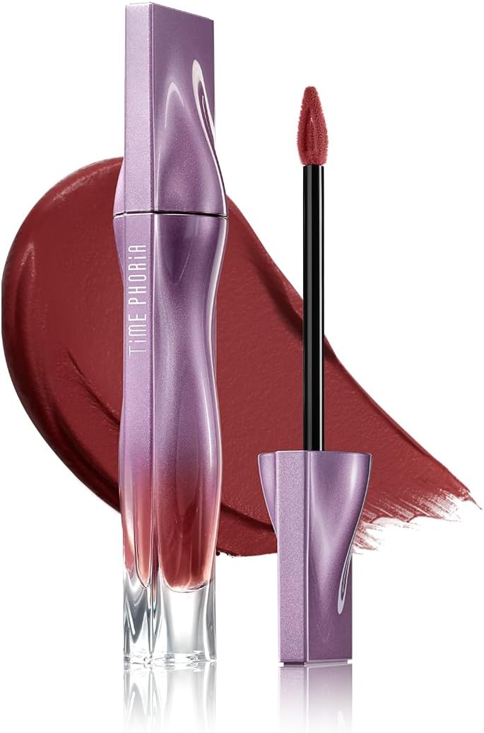 TIMEPHORIA NEBULA VELVET LIP CREAM-Long Lasting Lip Stain, Waterproof and Transfer Proof Lip Tint, Matte Finish Lipstick, Smooth Out Lip Lines, Lightweight Lip Cream, High Coverage (09 HELION) - Image 1