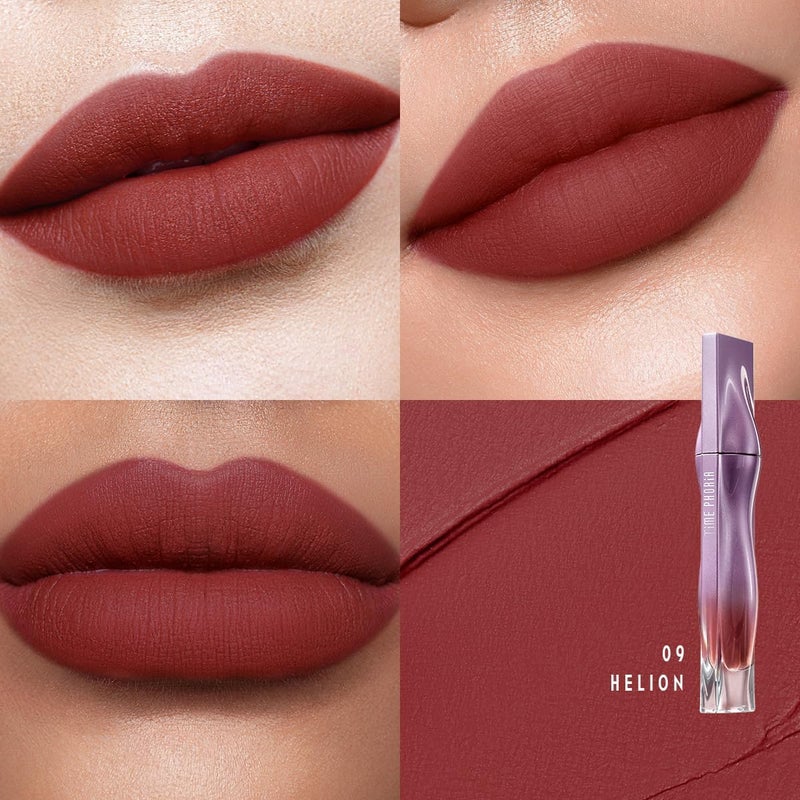 TIMEPHORIA NEBULA VELVET LIP CREAM-Long Lasting Lip Stain, Waterproof and Transfer Proof Lip Tint, Matte Finish Lipstick, Smooth Out Lip Lines, Lightweight Lip Cream, High Coverage (09 HELION) - Image 2