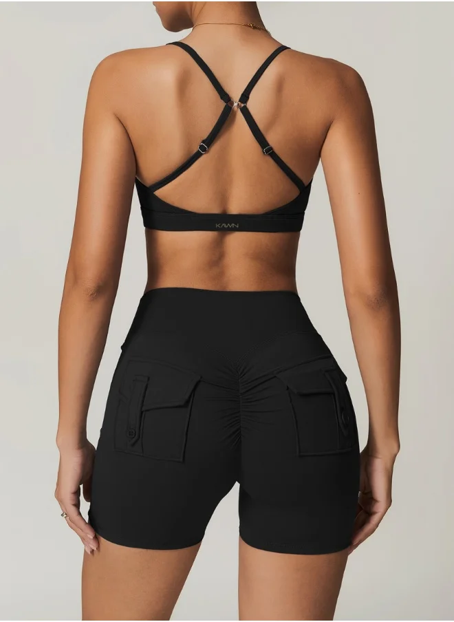 KAWN.YOGA Womens V-Neck Sports Bra