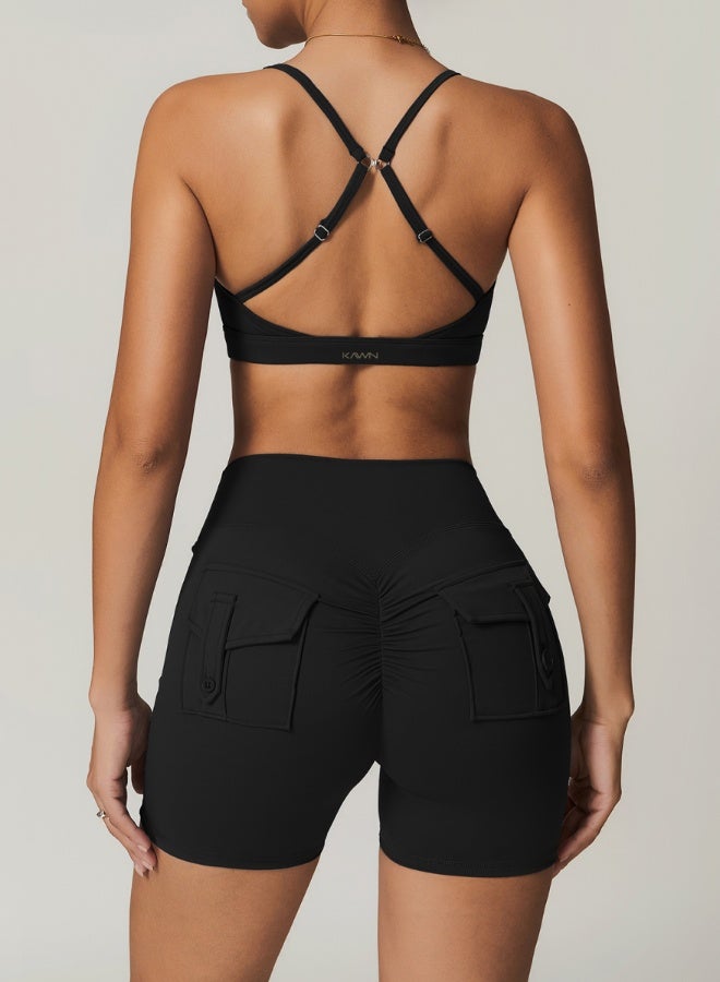KAWN.YOGA Womens V-Neck Sports Bra  - Image 2