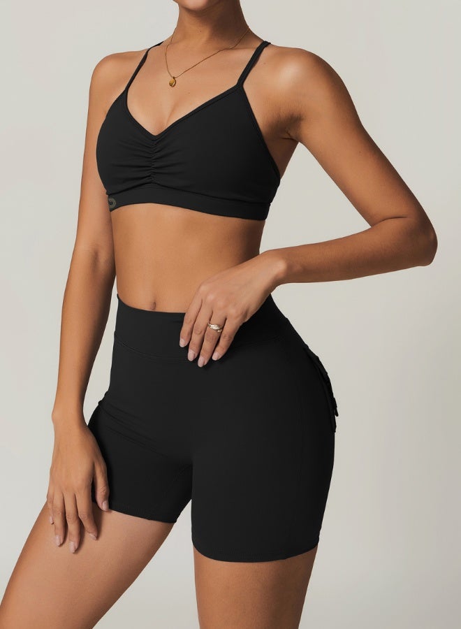 KAWN.YOGA Womens V-Neck Sports Bra  - Image 3