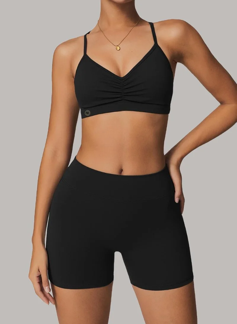 Womens V-Neck Sports Bra