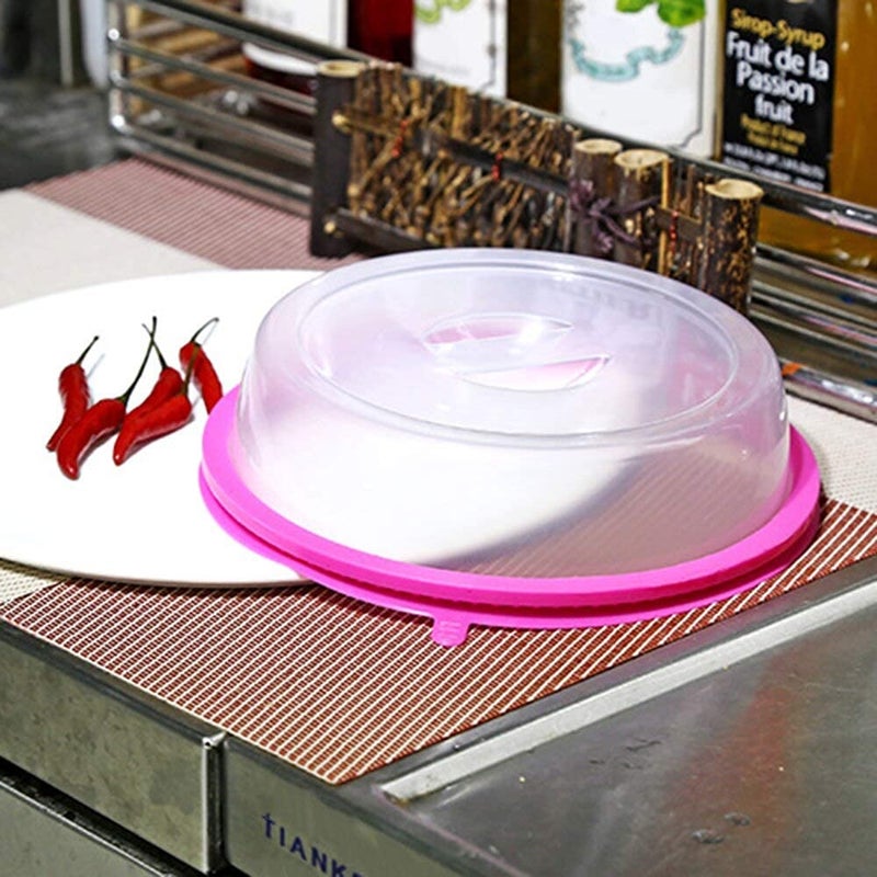 VIBGYOR PRODUCTS Microwave Oven Plate Cover Sealing Cap Food Plate Cover Lid PP Silicone Refrigerator, Diameter 20cm for Kitchen Accessories Vacuum Sealer - Image 5