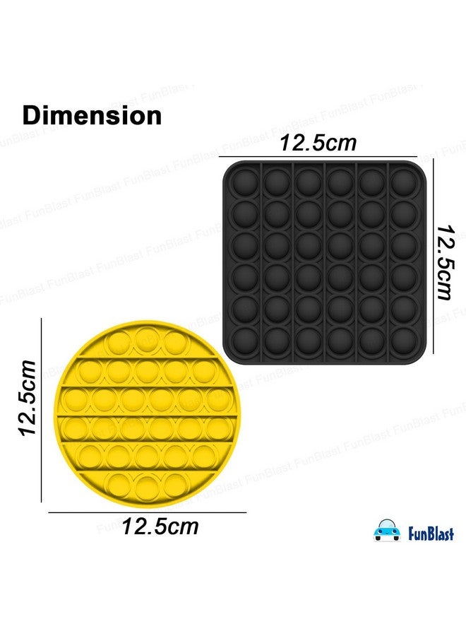 فنبلاست لعبة Pop It من FunBlast، لعبة Pop It للأطفال، لعبة Pop It، ألعاب Pop It للأطفال، لعبة Pop It Fidget، لعبة Pop It كبيرة ومربعة ومستديرة، ألعاب تخفيف التوتر (عبوة من قطعتين) - Image 2