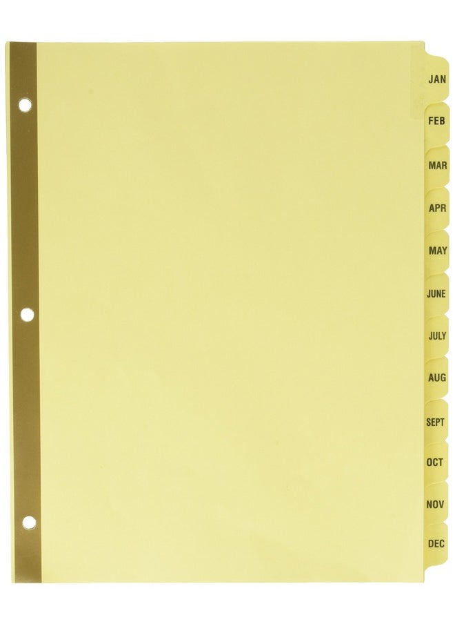 UNIVERSAL Preprinted Plasticcoated Tab Dividers 12 Month Tabs Letter Buff 12Set  - Image 2
