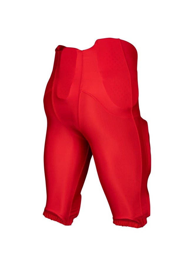 CHAMPRO - Boys' Bootleg 2 Integrated Football Pants With Builtin Pads Scarlet Youth Medium - Image 1