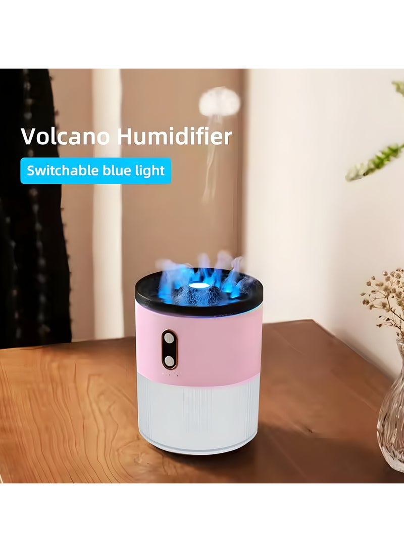 Ultrasonic Aroma Diffuser Cool Mist Humidifier with Volcano Flame Effect - USB Powered, Auto Shut-Off, Night Light Feature - Quiet, Portable Air Humidifier for Home, Office, Aromatherapy - Image 3