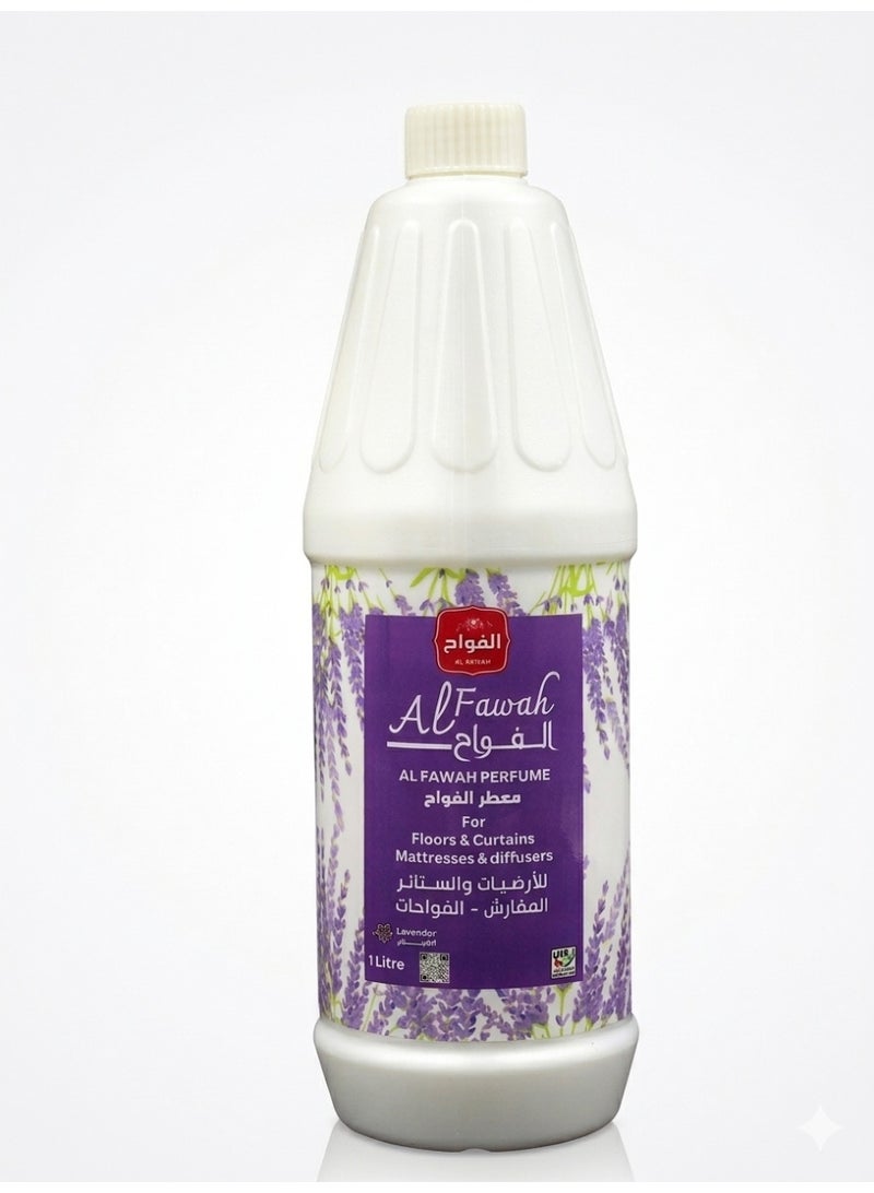 معطر جو متعدد الاستخدامات برائحة اللافندر من الفواه - 1 لتر (عبوة واحدة) | عطر مركز للأرضيات والمفروشات وموزعات الهواء - Image 1