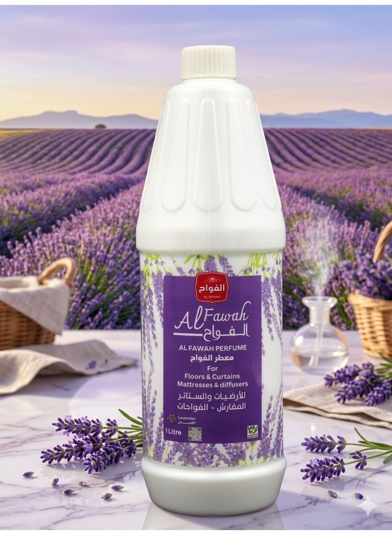 معطر جو متعدد الاستخدامات برائحة اللافندر من الفواه - 1 لتر (عبوة واحدة) | عطر مركز للأرضيات والمفروشات وموزعات الهواء - Image 3