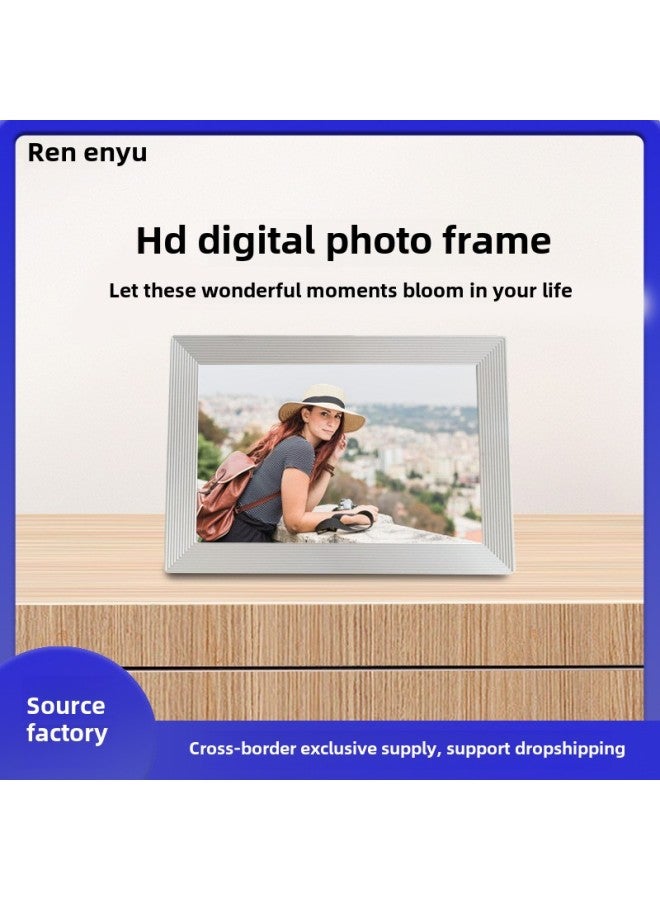 Direct White LCD Digital Photo Frame 10 Inch Charging Electronic Album Creative Desktop Ornaments Video Pictures-Color:10.1inch Touch Screen 32g Memory [white] - Image 3