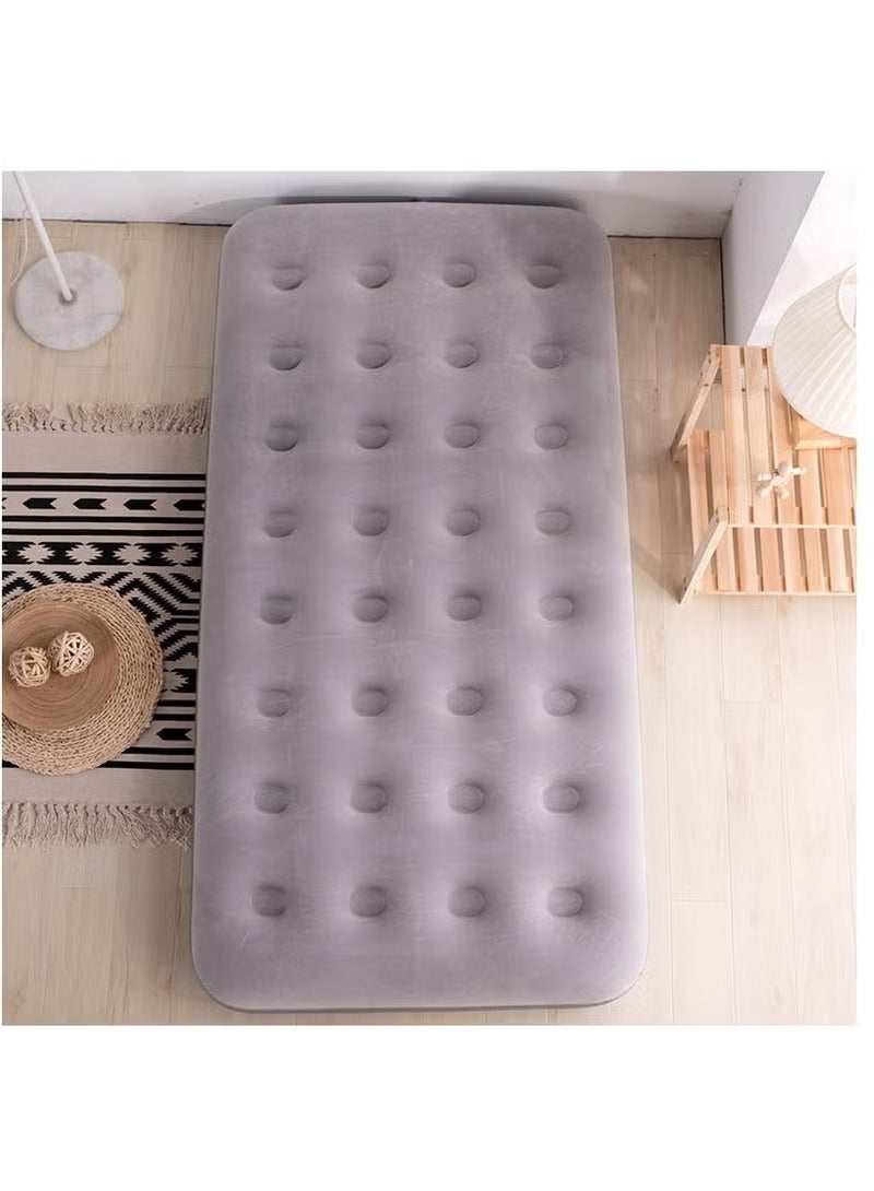 XiuWoo Thickened lunch break fitness inflatable mattress, 188*95*22, with foot pump and repair kit, for Camping Home Trunk Bed Travel, gray - Image 3