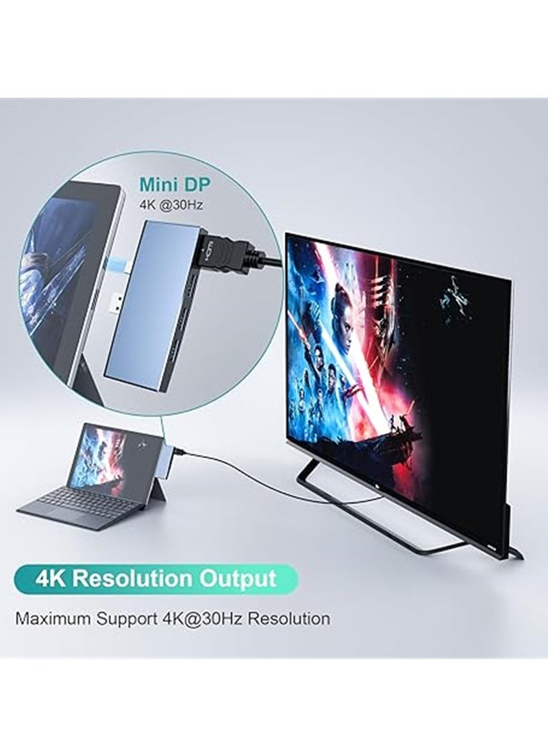 KASTWAVE Pro 4/Pro 5/Pro 6 Docking Station, USB 3.0 Hub Adapter with TF/Micro SD Memory Card Reader, 4K HDMI Port Converter Accessories for Surface Pro 4/5/6, 1 Pcs - Image 5