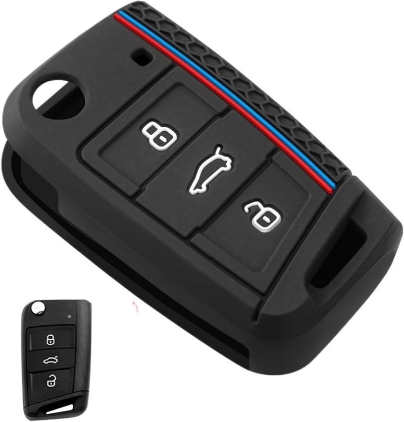 Car Remote Key Case for fit for 7 MK7, MK2, Ateca, Leon FR 2, Ibiza, Octavia A7 - Provide a stylish addition to your keychain - Image 1