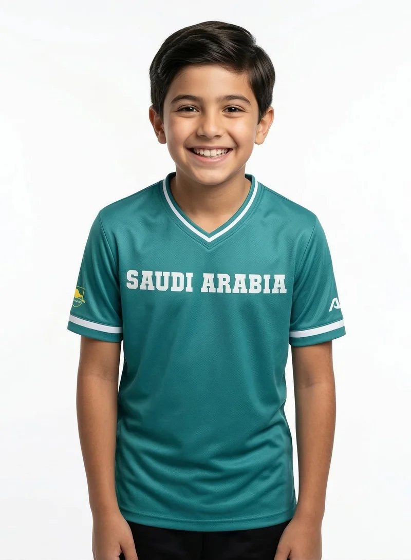 البيسبول يونايتد KSA Baseball National Team Kids' Lifestyle V-Neck Jersey
