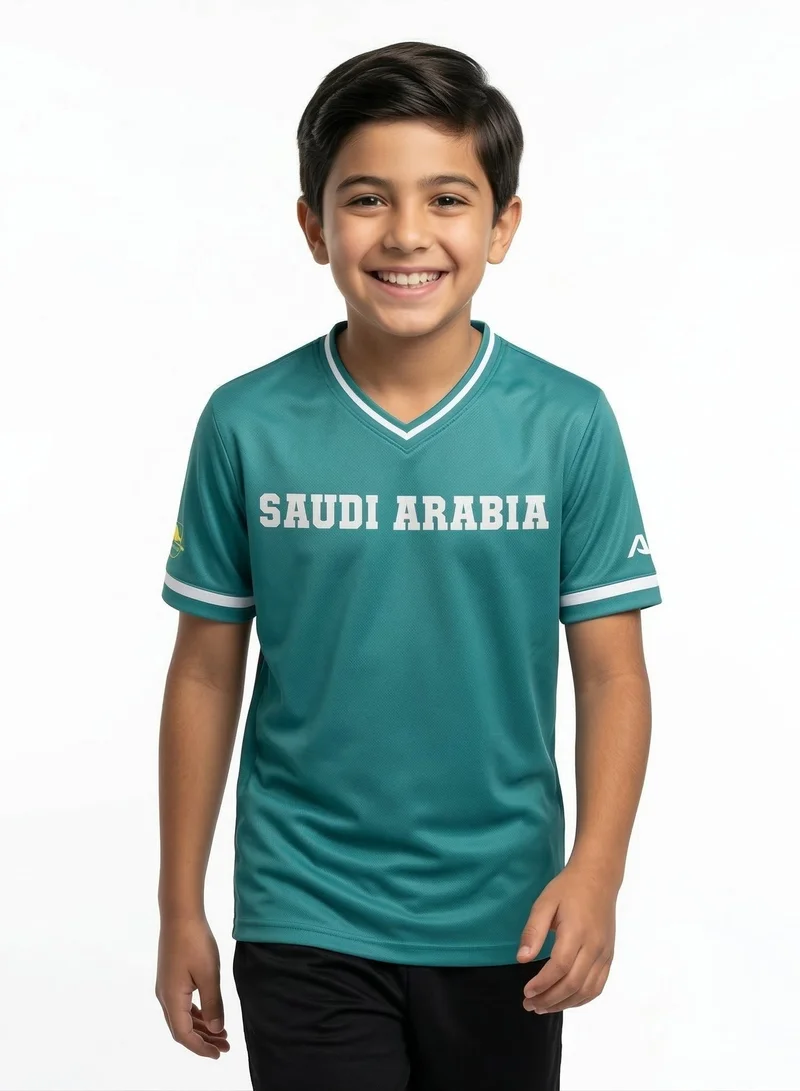 البيسبول يونايتد KSA Baseball National Team Kids' Lifestyle V-Neck Jersey