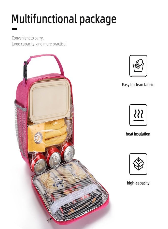 Lovoeo Lunch box Lunch bag for men women Insulated Lunchbox Lunch bags for Work Picnic Travel(Rose red) - Image 4