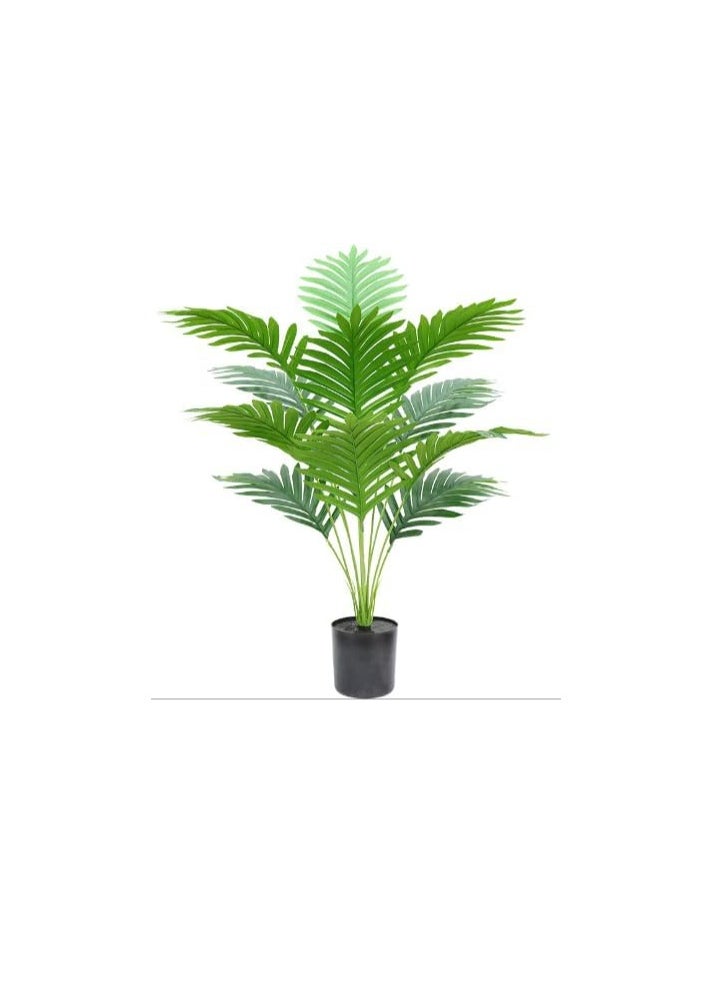Rightsure Artificial New Areca Palm Tree, Faux Tropical Palm Plant Fake Tree, Plants Realistic Decorative Greenery with Lifelike Leaves and Branches in Pot for Indoor Outdoor Home Office (70CM) 