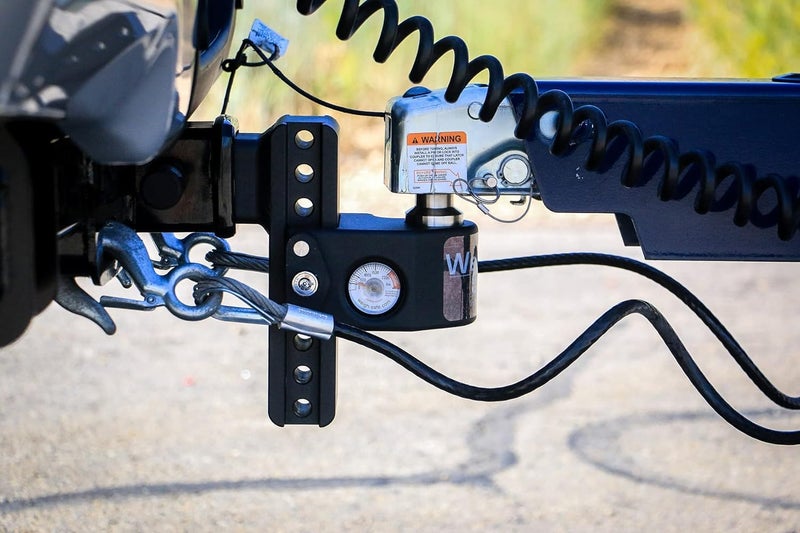 Weigh Safe Adjustable Trailer Hitch Ball Mount - 6" Adjustable Drop Hitch for 2.5" Receiver - Premium Heavy Duty Steel Trailer Tow Hitch with Built in Weight Scale for Anti Sway - 22,000 GTW - Image 3