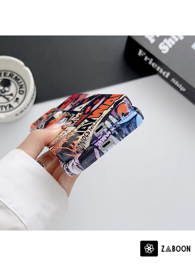 Zaboon Protective Case Cover For iPhone XR Painted Pattern Precise Hole PC - Image 5