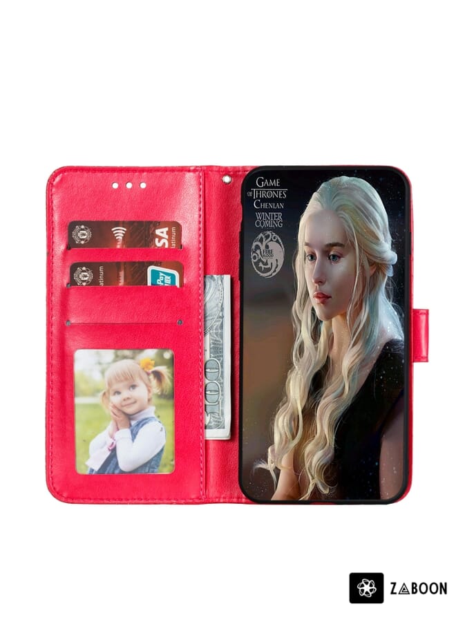 Zaboon Protective Case Cover For Huawei P40 Lace Flower Embossing Pattern Horizontal Flip Leather Case with Holder & Card Slots & Wallet & Photo Frame & Lanyard - Image 4