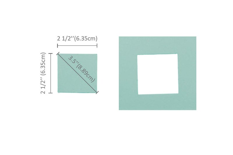 Bira Craft Bira 2.5 x 2.5 inch Square Lever Action Extra Large Craft Punch for Paper Crafting Scrapbooking Cards Arts (3.5 inch Square Measured diagonally) - Image 2