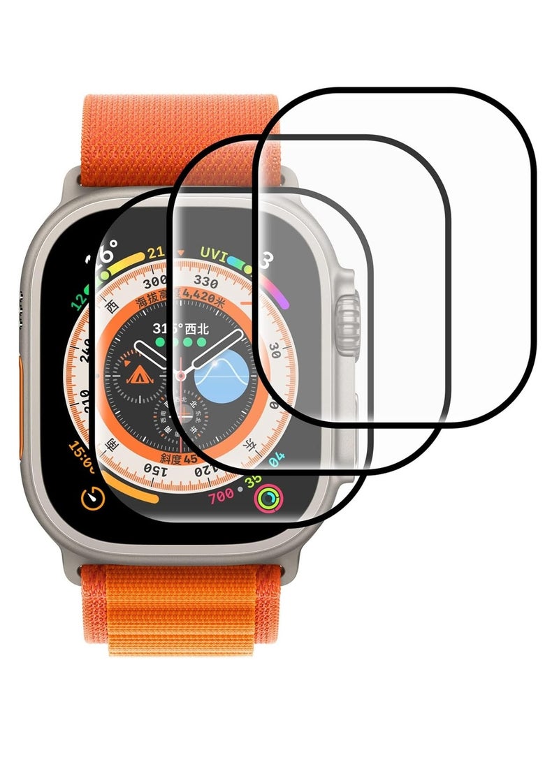 Beauenty 3-Pack Screen Protector for Apple Watch Ultra 2 49mm (2023) – Full Coverage, Anti-Bubble, Wear-Resistant Composite Material Protective Film - Image 1