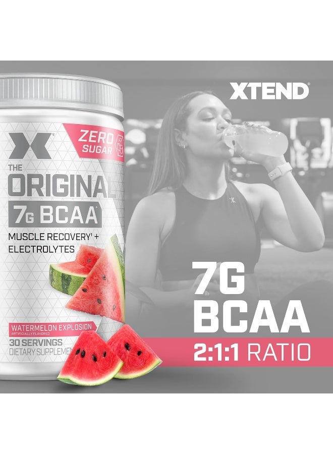 XTEND Original BCAA Powder Zero Sugar With Electrolytes for Hydration & Muscle Repair, Post-Workout Supplement, Watermelon Explosion - 30 Servings - Image 2